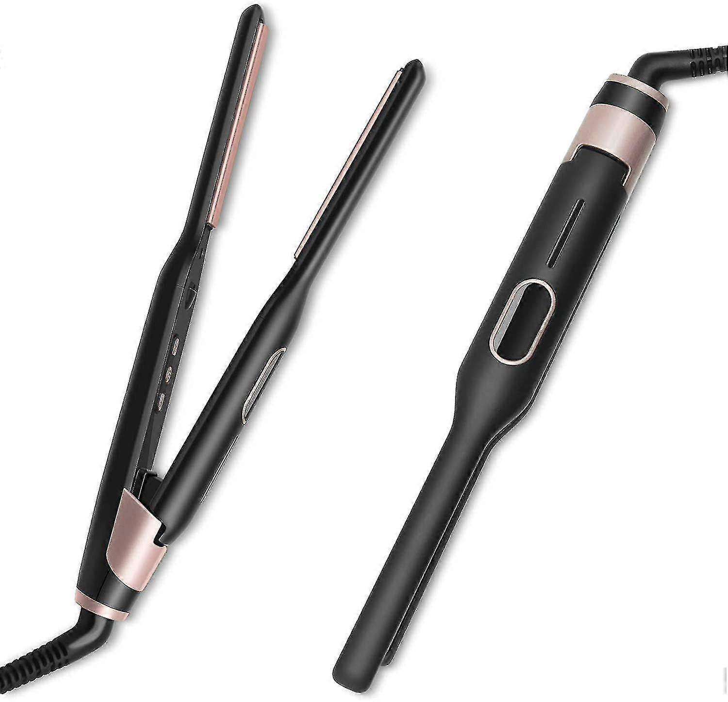 Mini hiusten suoristusrauta 2 in 1 Suorista kihara Lcd-näyttö nopea lämmitys