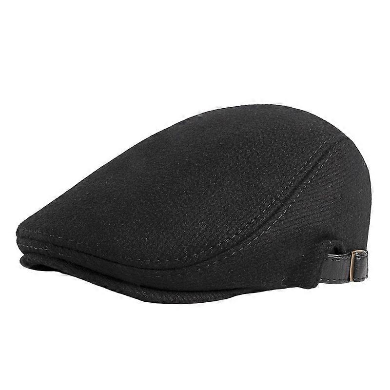 Béret Cap Style Britannique Rétro Rayé Plat Haut Bord Court Décorer Respirant Hommes Plaid Plat Gavroche Chapeau pour la Réunion Qinhai