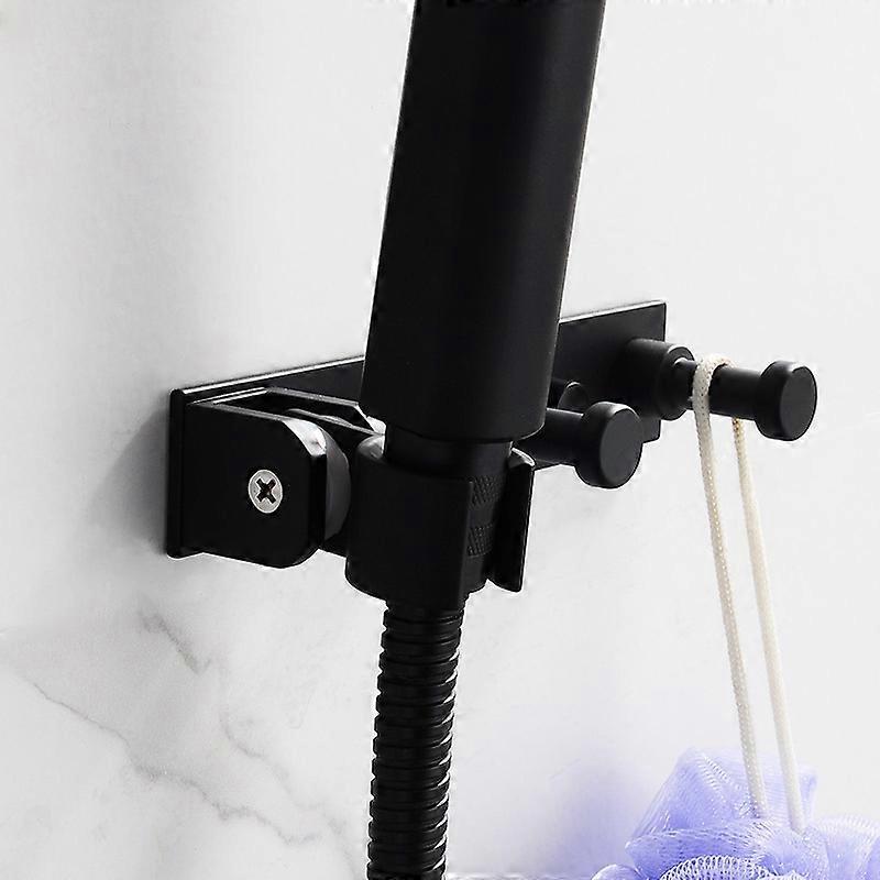 Universal Hand Shower Holder With 2 Hooks