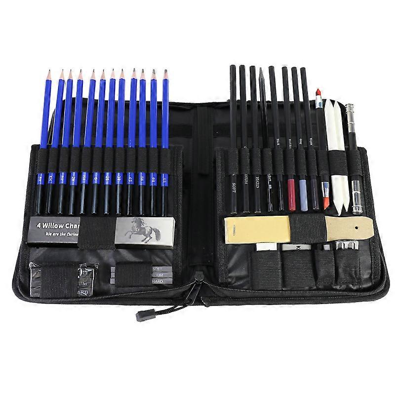 40 piece premium sketching and sketching set for the artist, professional or beginner. Drawing pencils, charcoal, graphite, etc. art drawing pencil se