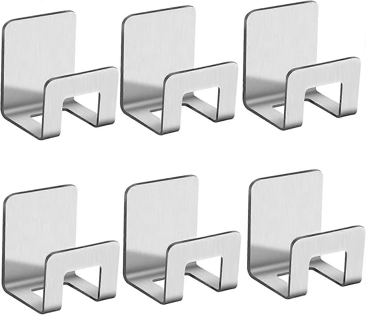 6 Pack Sneldrogende Spons Houder Geen Boren Keuken Spons Houder Waterdicht RVS Spoelbak