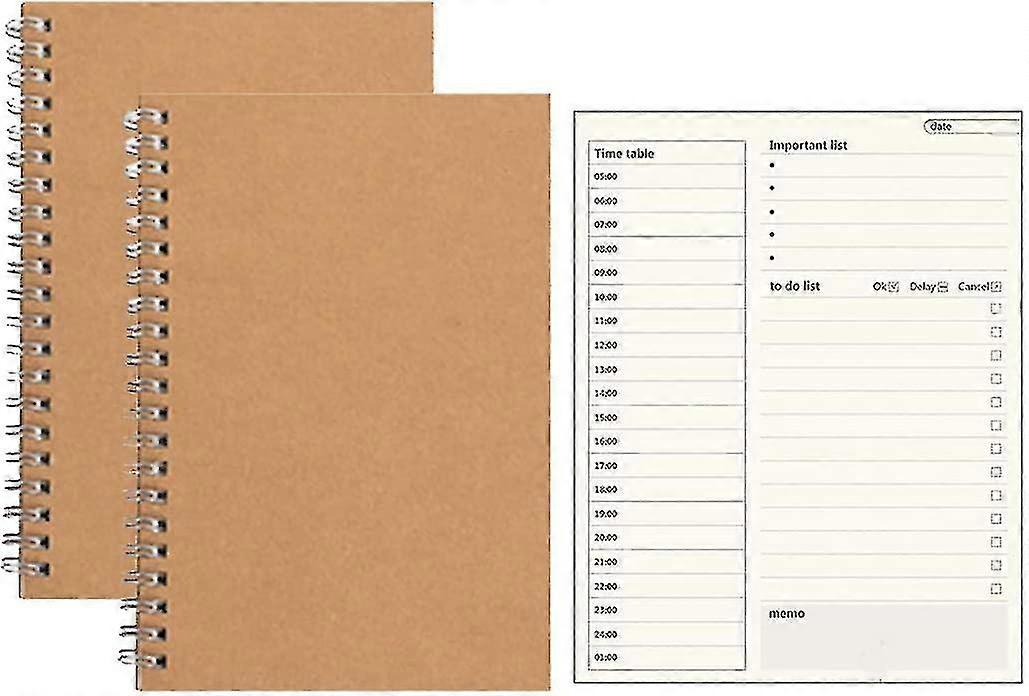 2pcs Healwe Daily Planner Notepad Time Management Planner Things