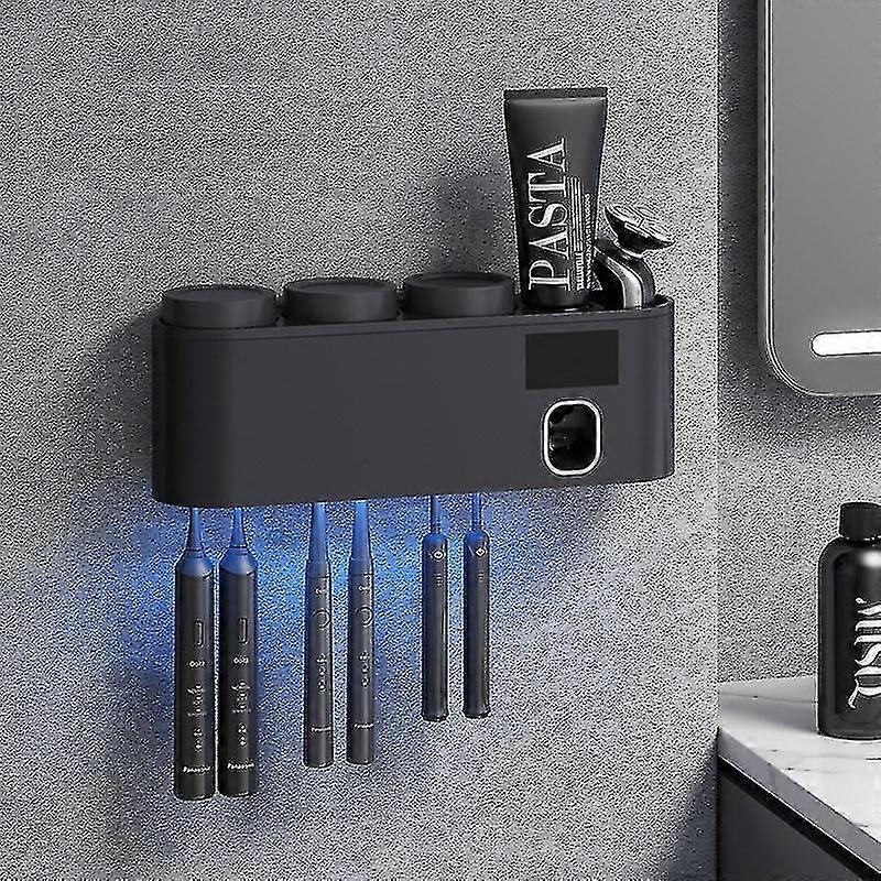 Smart Toothbrush Sterilizer Uv Wall-mounted Electric Sterilization Brushing Cup Rack