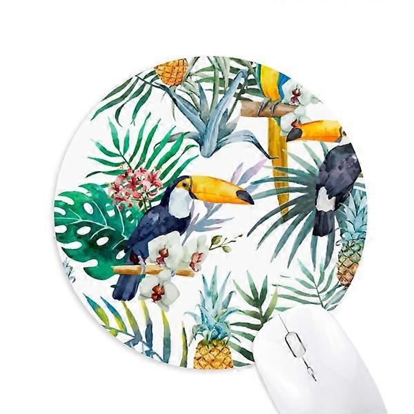 Pineapple Parrot Pattern Mouse Pad