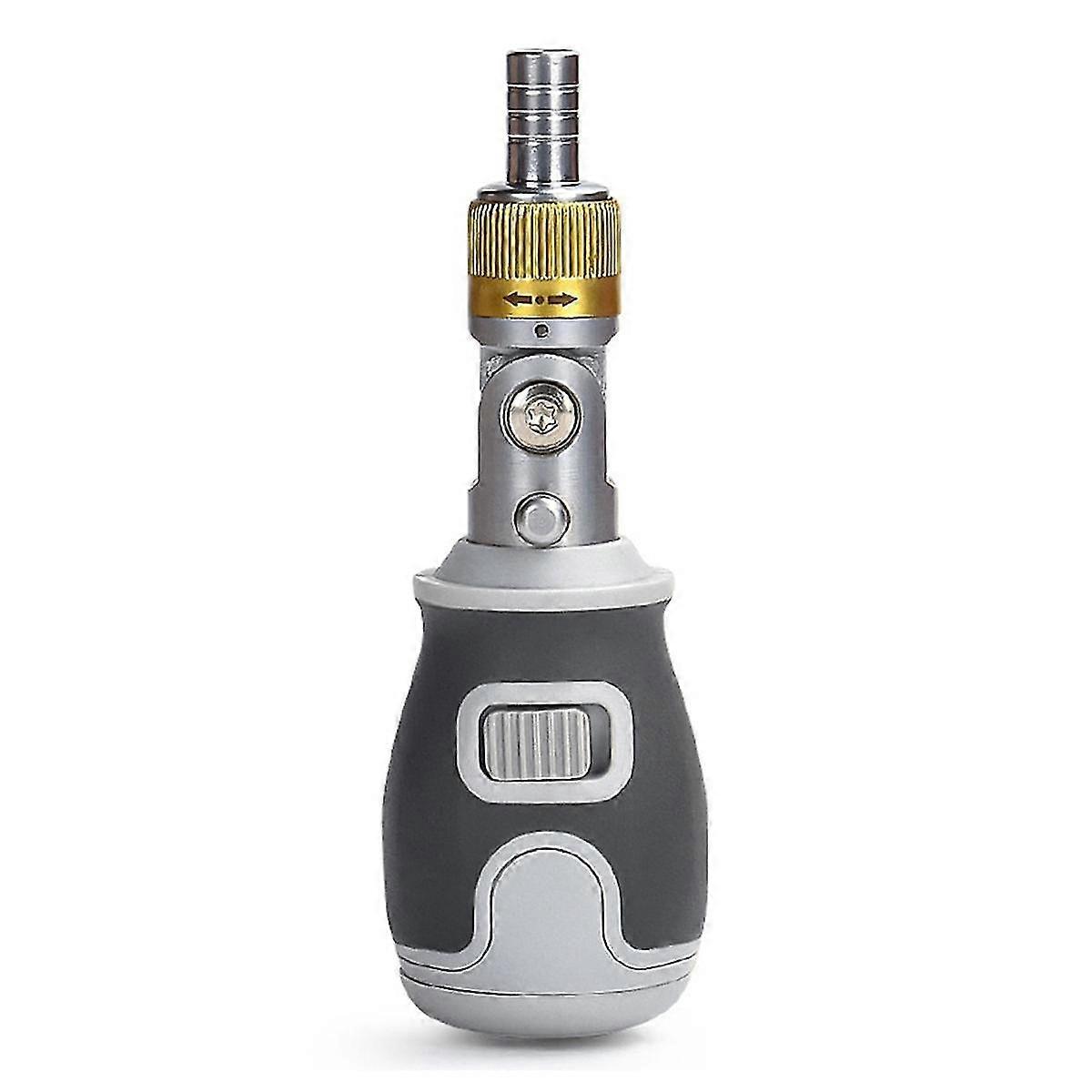 8 In 1 Portable Multi-function S2 Batch Head 2-way Ratchet Adjustable Angle Screwdriver Maintenance Kit Grey