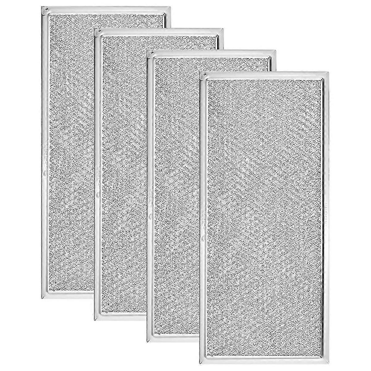 4pcs W10208631a Microwave Grease Filter Aluminum Mesh Filter For Microwaves Replaces Filter