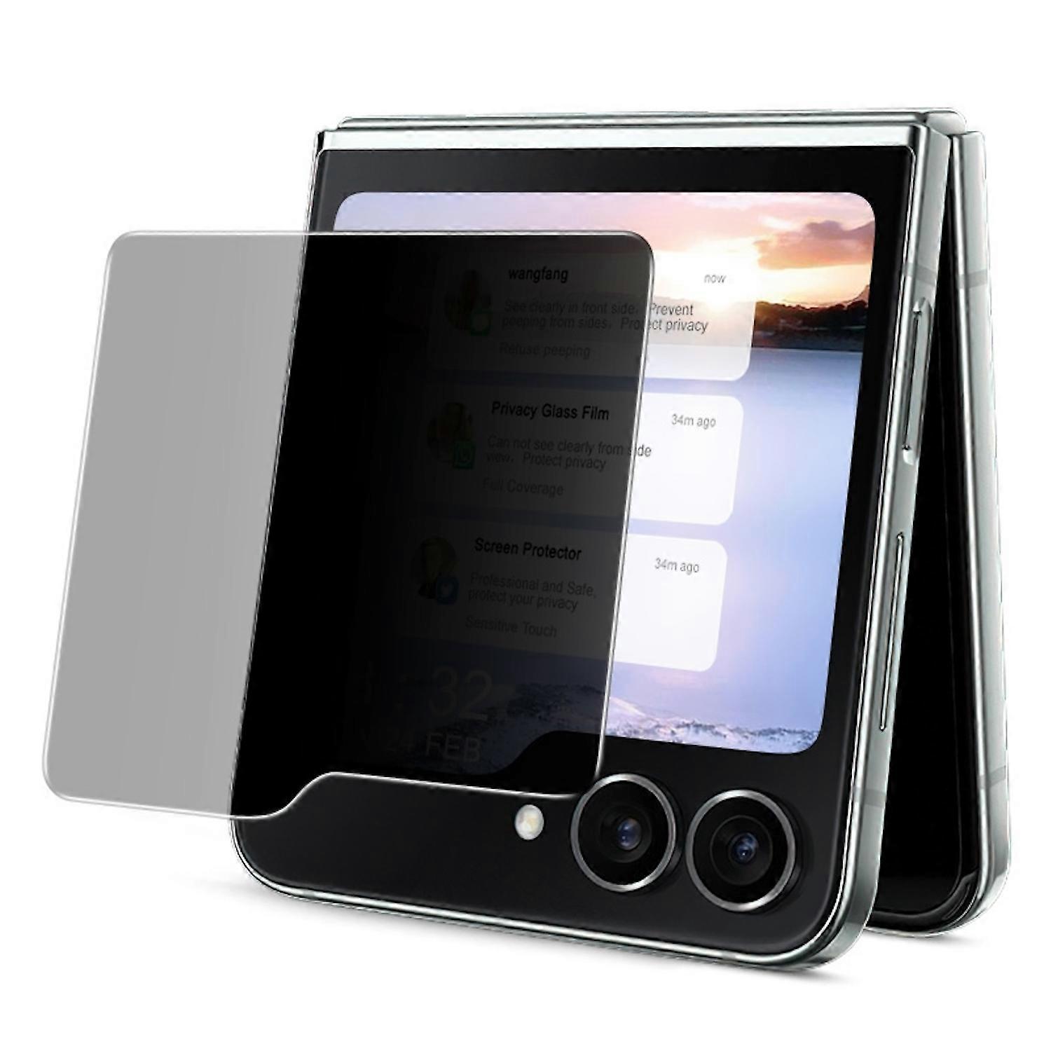 For Samsung Galaxy Z Flip7 FE / Flip6 Small Screen Privacy Tempered Glass