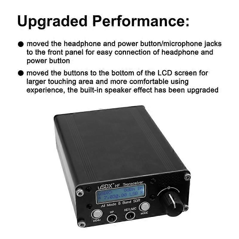 USDR USDX Plus V2 8 Band SDR Transceiver HF SSB QRP Tragbare Hochfrequenz Kurzwellen Transceiver