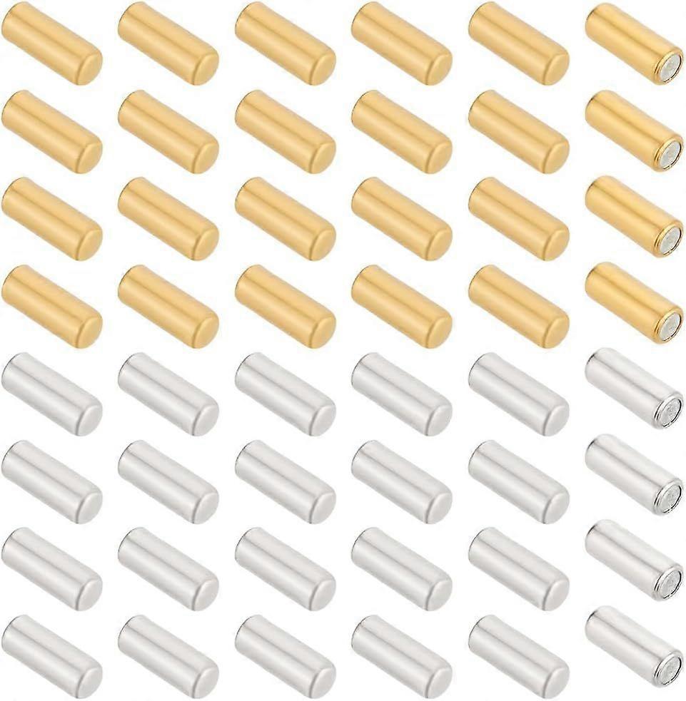 100Pcs 2 Colors Brooch Pins End Cap Brass Pin Backs Lapel Stick Pins Stopper for Brooch Stick Pins Brooch Pin Backs Locking Clasp Rubber Stopper for D