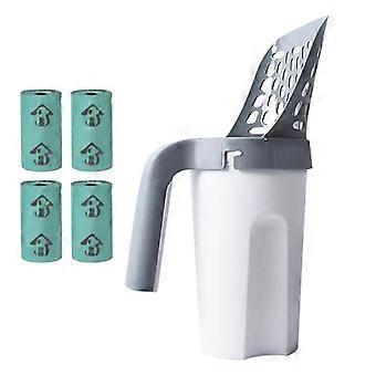 Cat Litters Shovel Scoop with Refills Bag Large Lightweight Poop Sifting Device for Cat Dog Pet