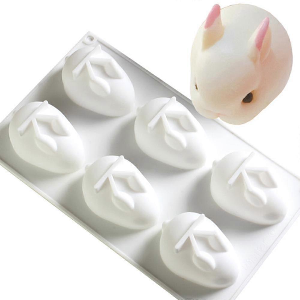 Cake Decorating Moulds Silicone 3D Easter Bunny Rabbit Cake Molds Silicone Molds For Baking Dessert Pastry Mousse 6 Forms Tools