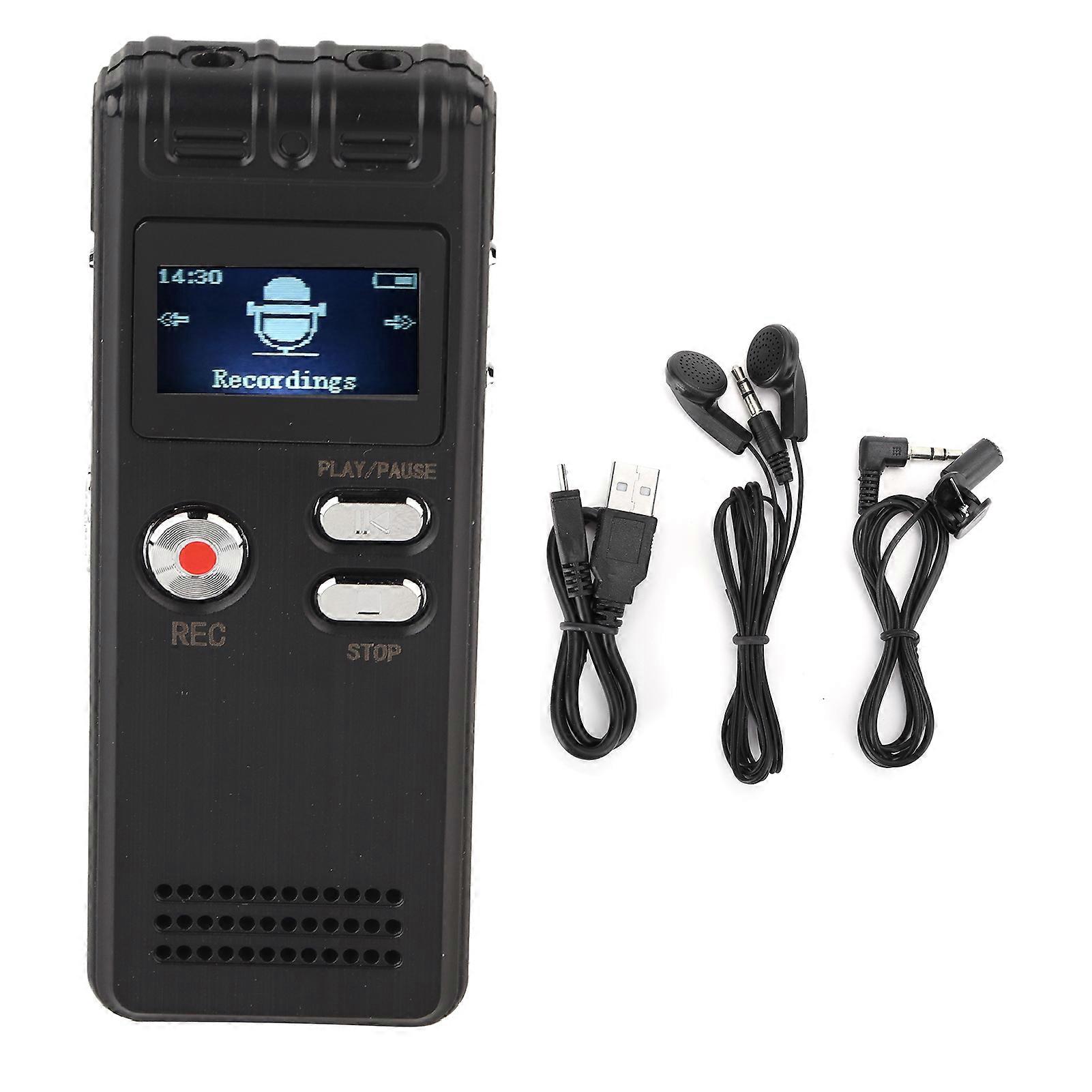 8GB Digital Audio Recorder Smart Recording Equipment MP3 Player Support Outer Memory Card