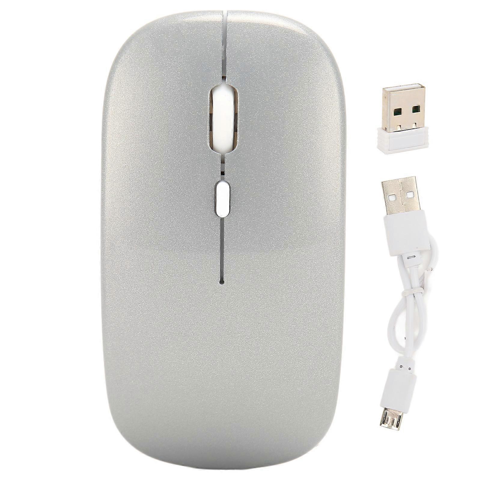 Wireless USB Mouse Rechargeable Low Noise Wireless Computer Mouse for Work Study Leisure Time