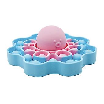 Stuff Certified® Pop It Octopus Keychain - Fidget Anti Stress Toy Bubble Toy Silicone Blue-Pink