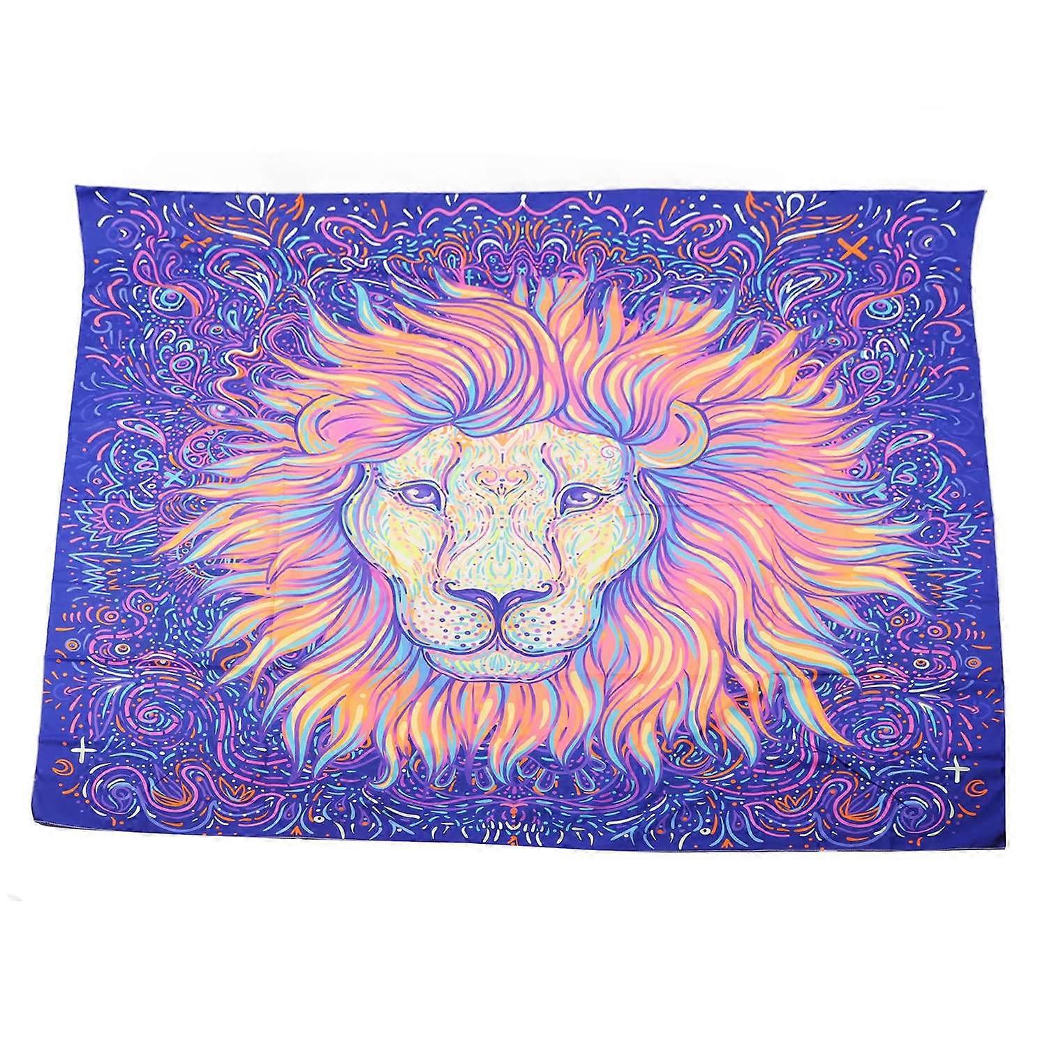 Blacklight Tapestry Animal Style Soft Skin Friendly Glowing in Dark UV Reactive Tapestry for Bedroom