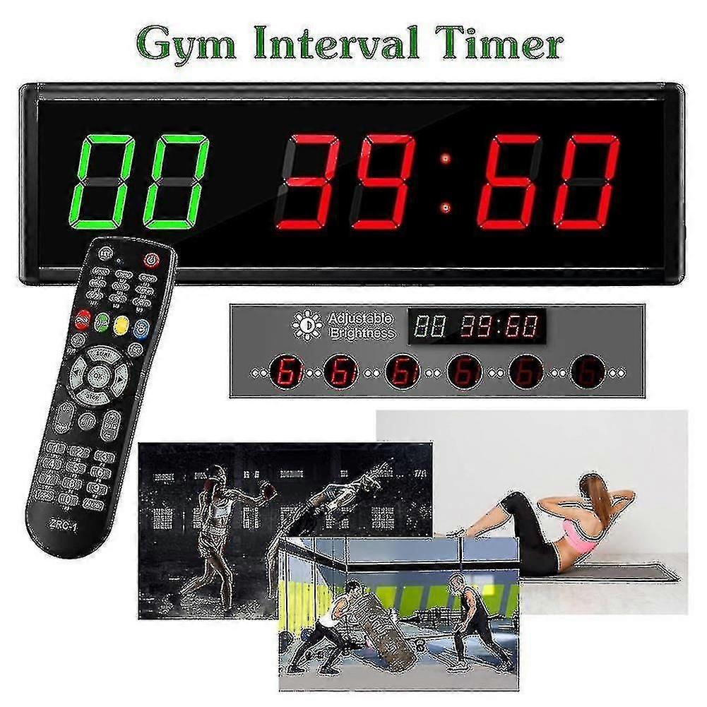 Gym Timer With Remote,interval Timer Stopwatch For Home Gym Fitness ...