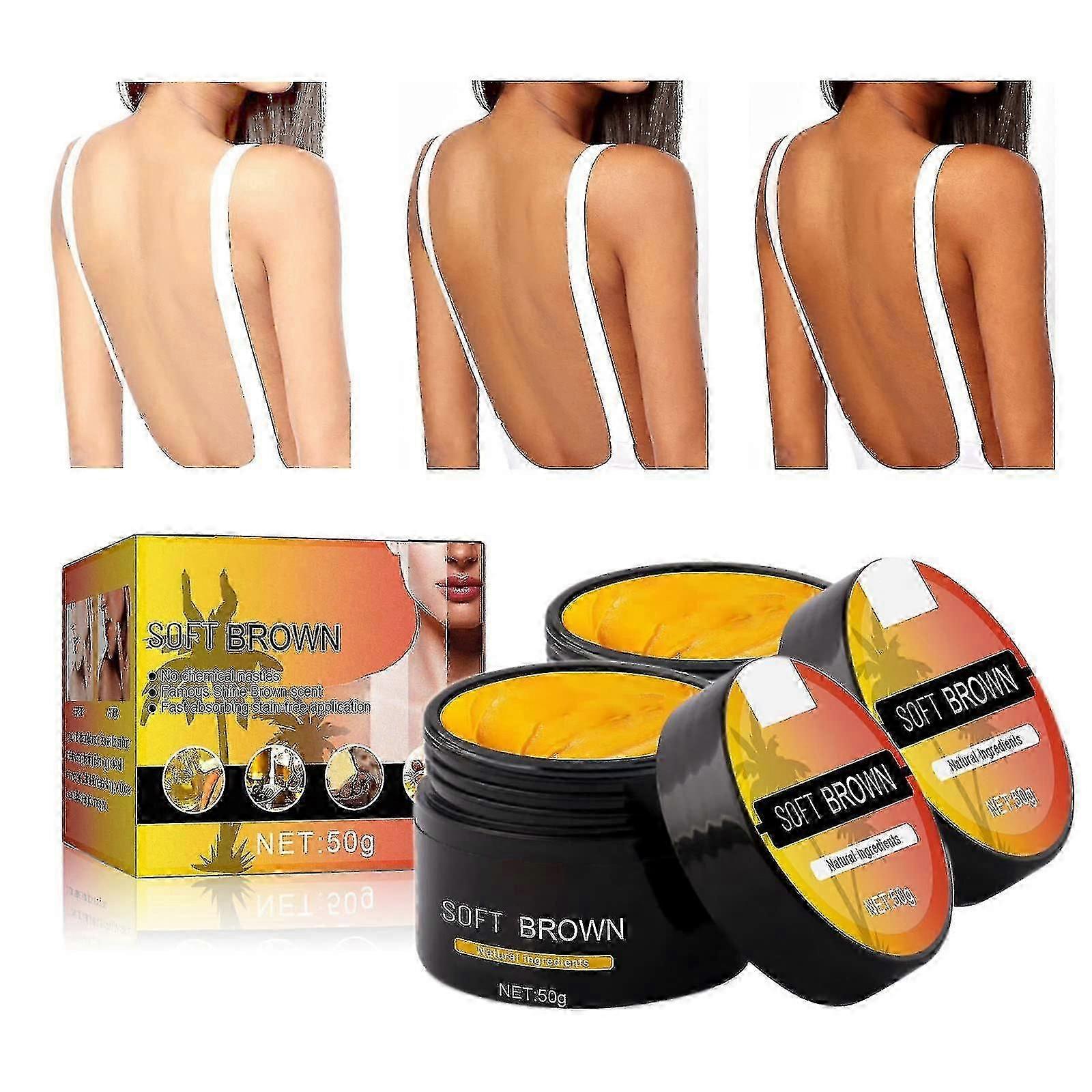 2pcs Tanning Gel - Intensive Tanning Accelerator Cream Soft Brown Tanning Gel - Intensive Tanning Luxe Gel, Natural Carrot Oil Effective In Sunbeds