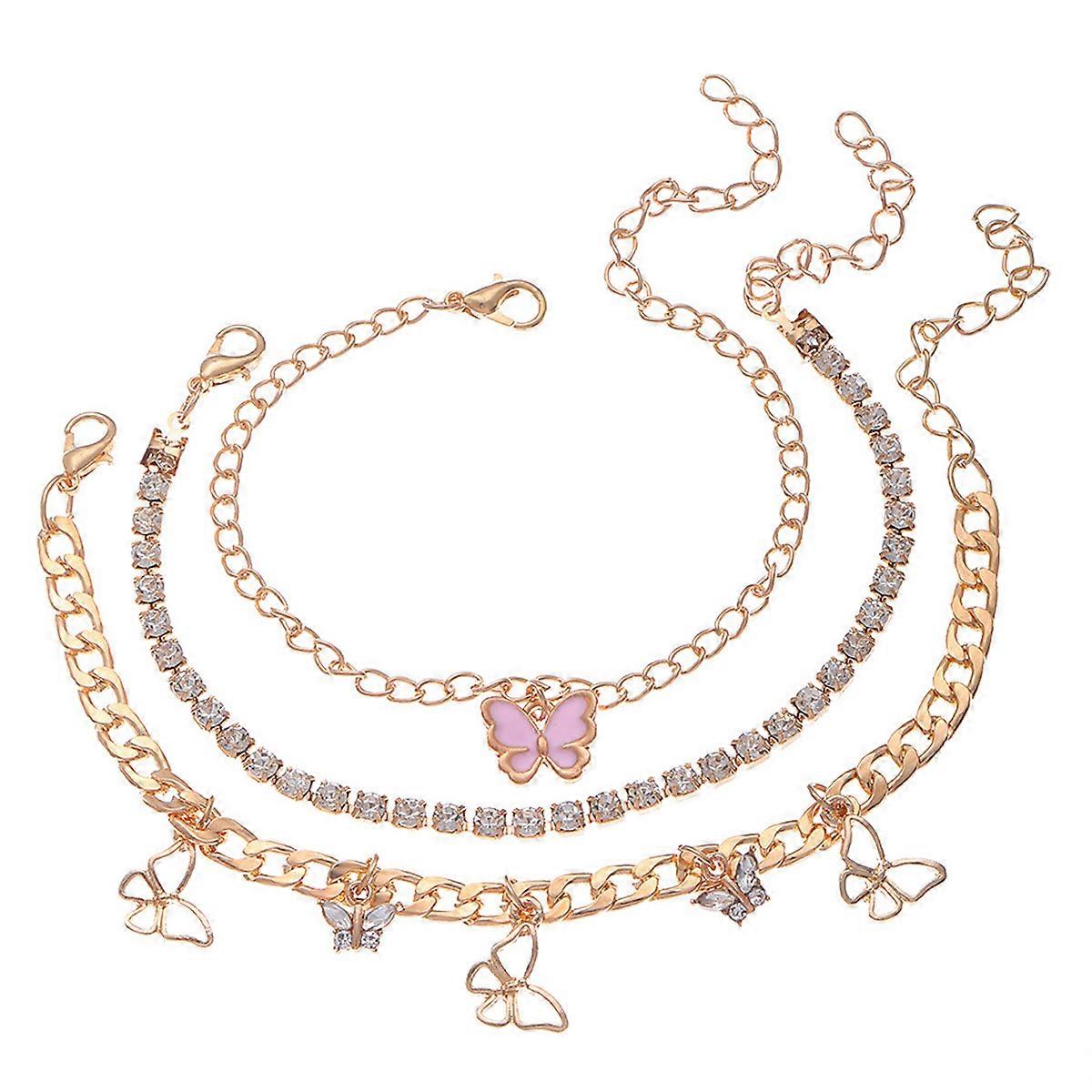 Ensemble de bracelets 3 pièces, idéal comme cadeau de bijoux, réglable