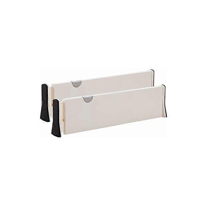 2 Adjustable Drawer Dividers for Organizing Household Items.