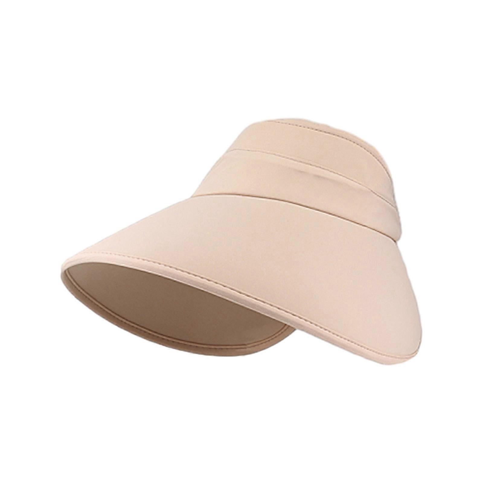 UV保護サマーサンバイザーサンハットスポーツや旅行に適した調節可能な旅行キャンプハイキングカーキ色