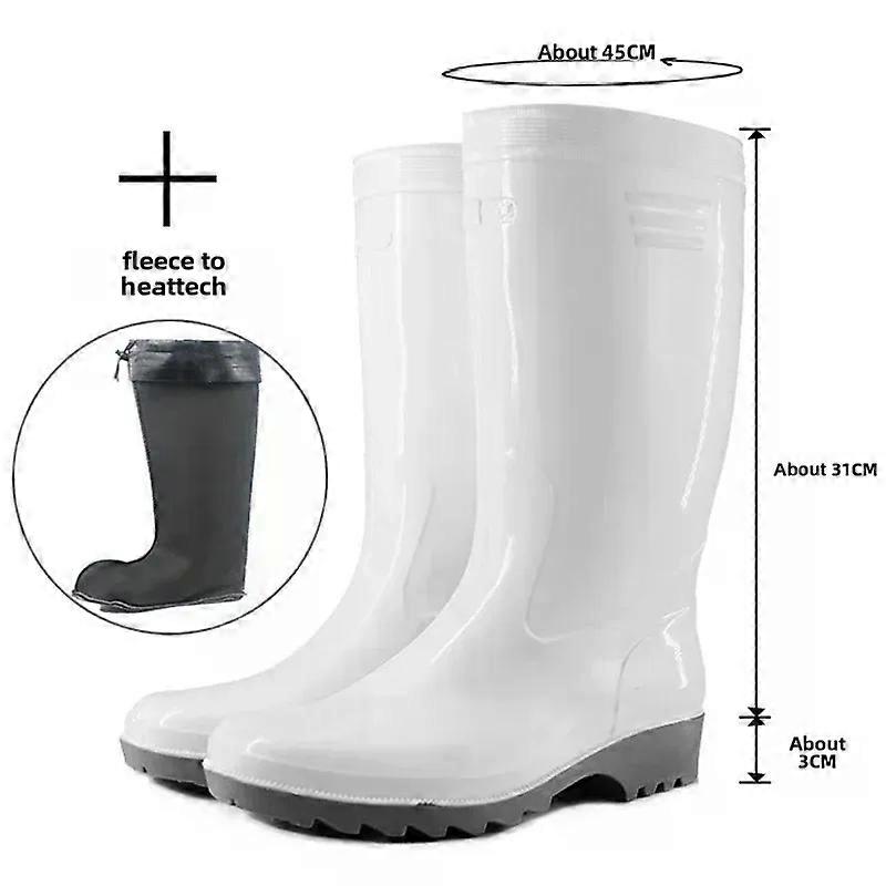 Stivali da pioggia industriali antiscivolo resistenti, scarpe da cucina alte, impermeabili, in gomma a prova di perdite, per motociclette