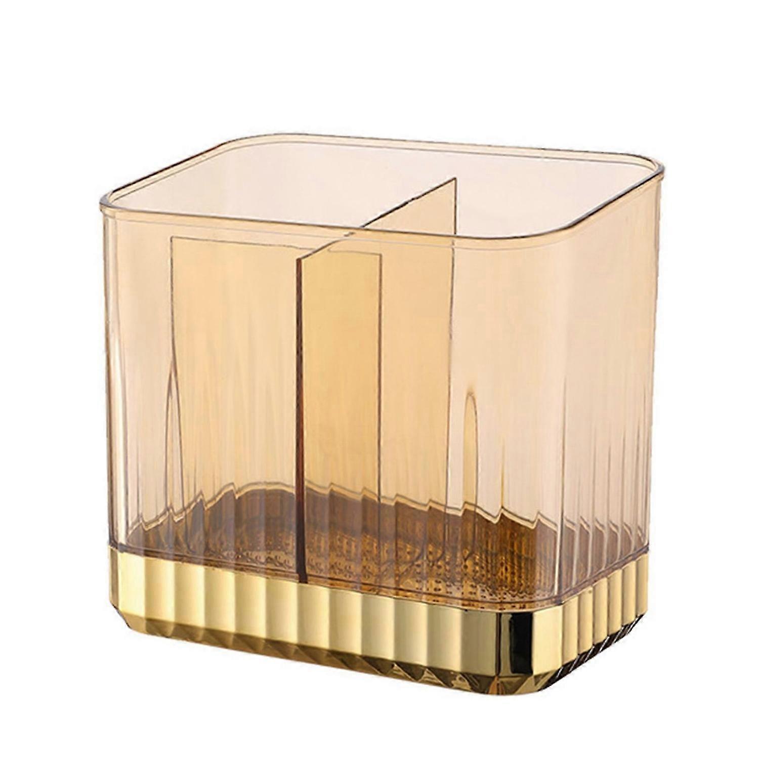 1 Set Posate Scatola di Immagazzinaggio Grande Capacità Luce Di Lusso Trasparente Scomparto Forchette Cucchiaio Posate St