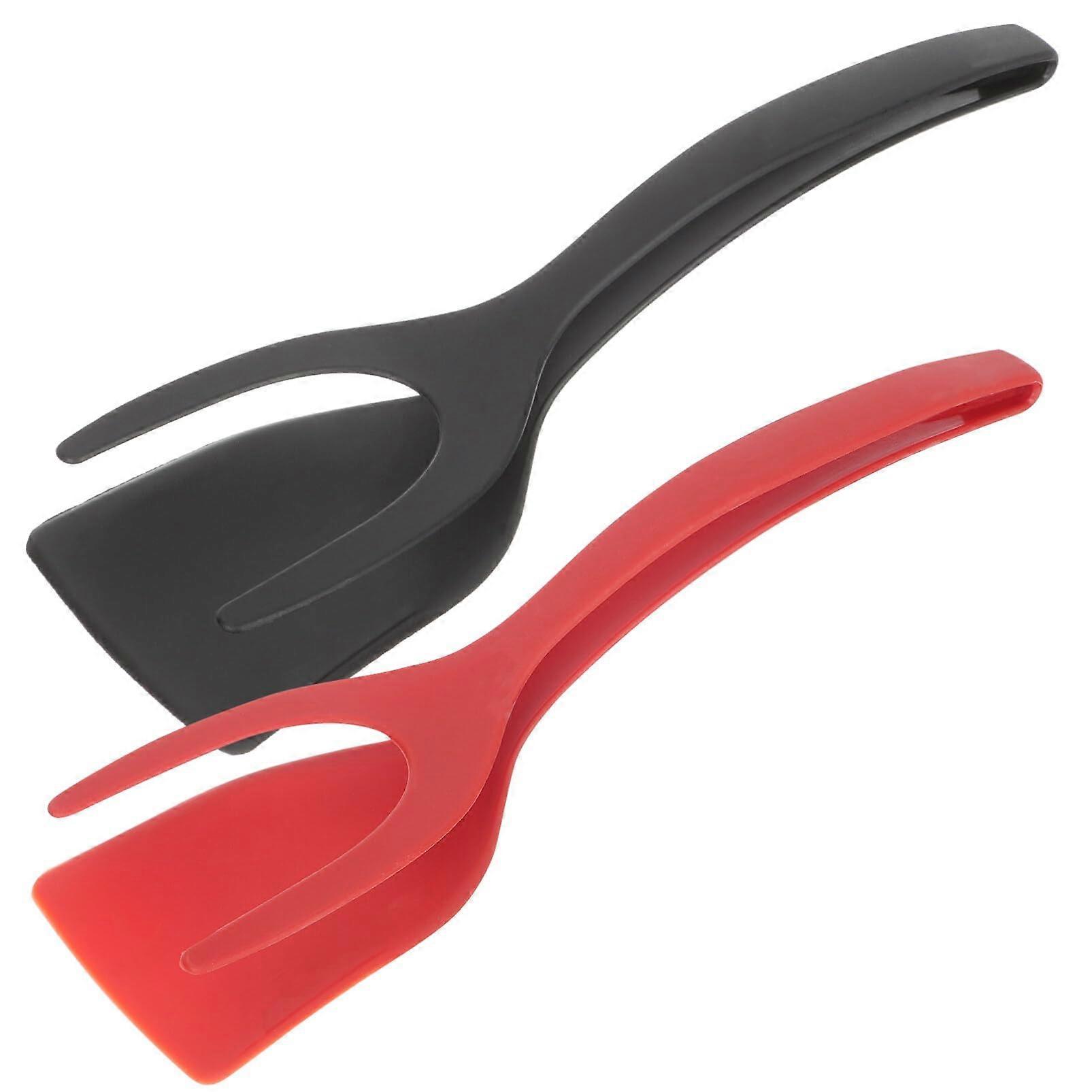 2-In-1 Egg Spatula Nylon Tongs Spatula For Eggs And Pancakes, Nonstick Safe, Heat-Resistant Kitchen Tool