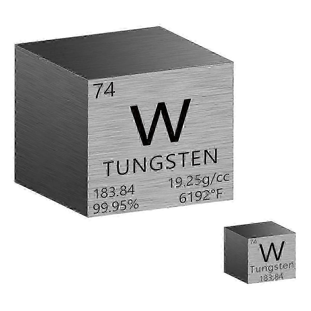 Exquisite 2Pieces Tungsten-Cube,Pure Metal High Density Elements-Cube,Metal Density-Cubes compatible Elements