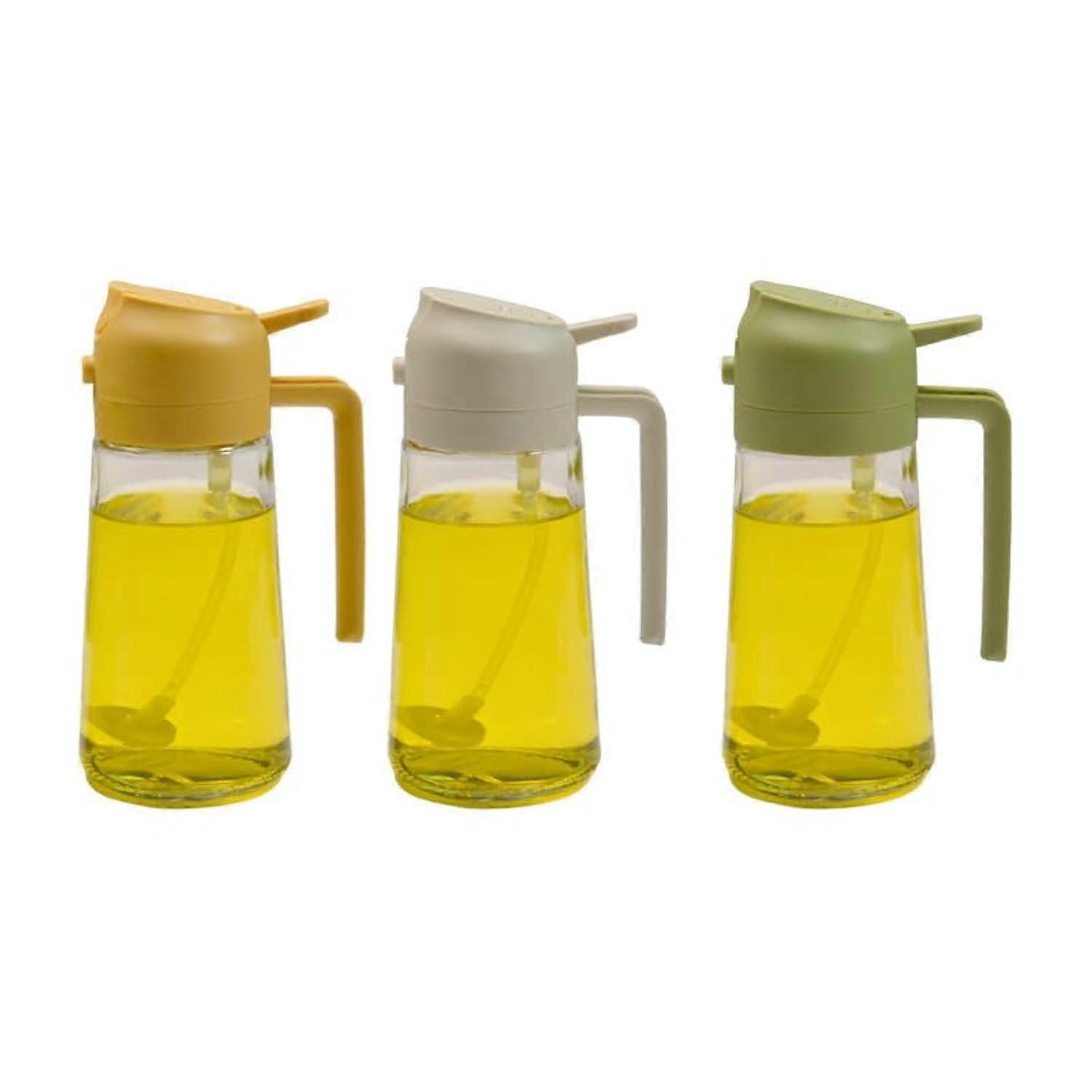 Glass Olive Oil Filling Bottle 470ml, 2-in-1 Salad Maker, Durable Glass Material, Easy Pour Design