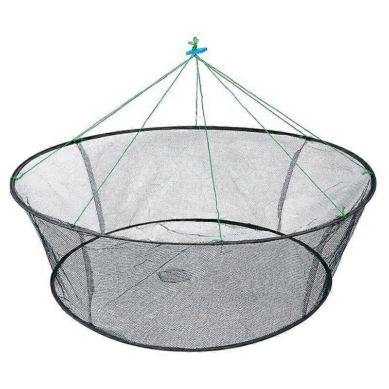 80CM Foldable Fishing Net With Loose Horn For Catching Shrimp And Crayfish Trap Net For Fish And Snails Crab Food Box