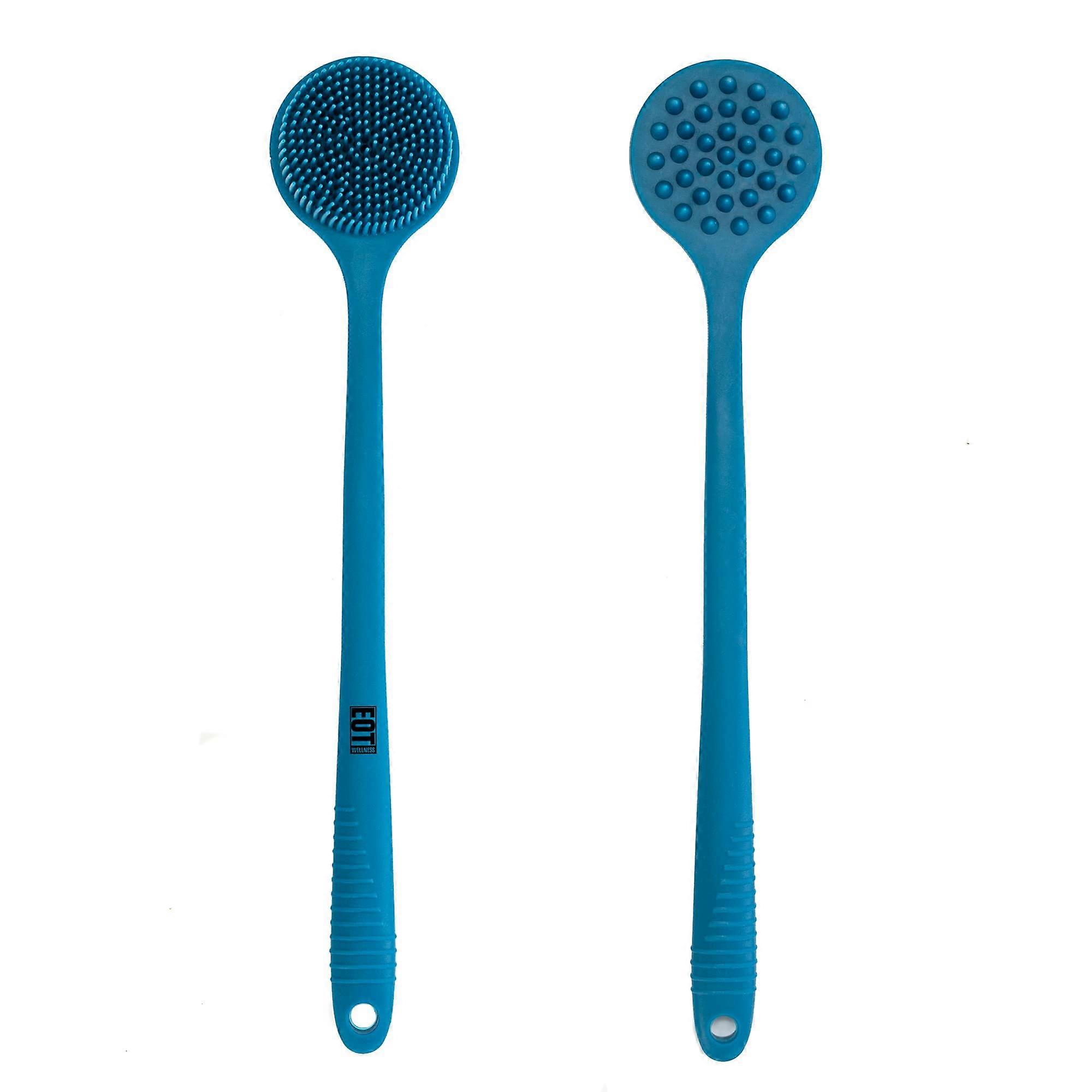 Bendable Long-Handle Silicone Bath Brush for Deep Cleaning, Flexible Design, Non-Slip Grip, Easy to Use