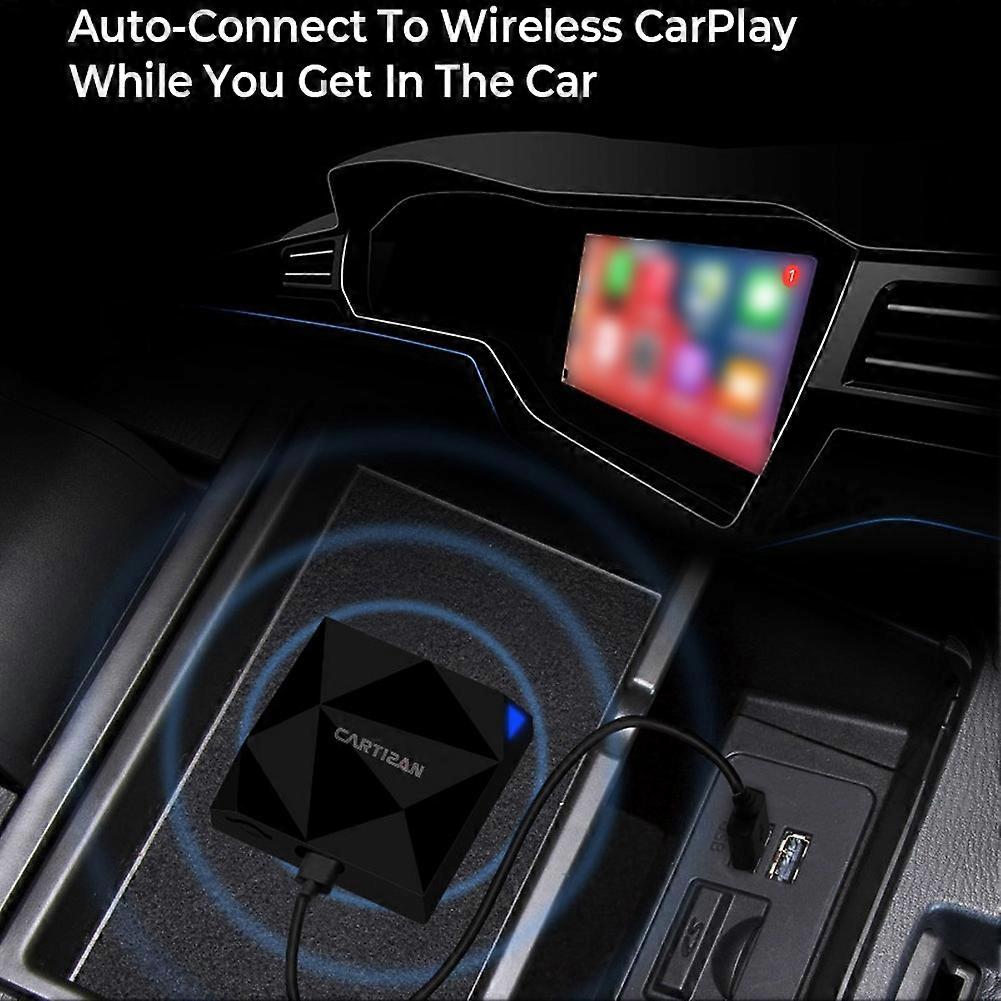Wireless CarPlay Adapter Dongle Wired to Wireless CarPlay Box Module 5G WiFi BT Connection USB Plug 