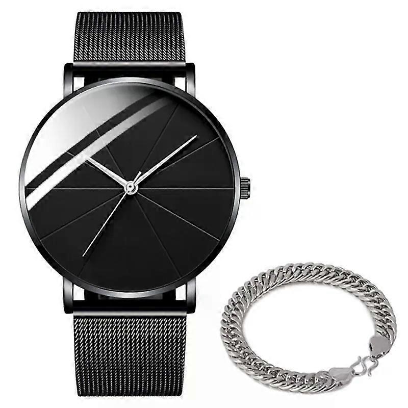 Minimalistisk Mænds Mode Ure Simple Mænd Business Ultra Tynd Rustfrit Stål Mesh Bælte Kvarts Ur Relogio Masculino