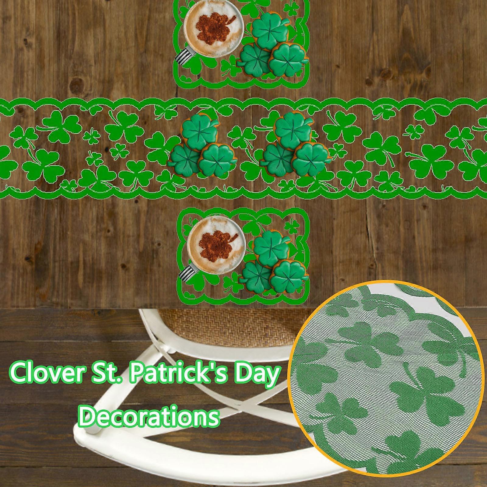 Irish Day Shamrocks Table Flag St. Patrick's Day Decoration Table Flag