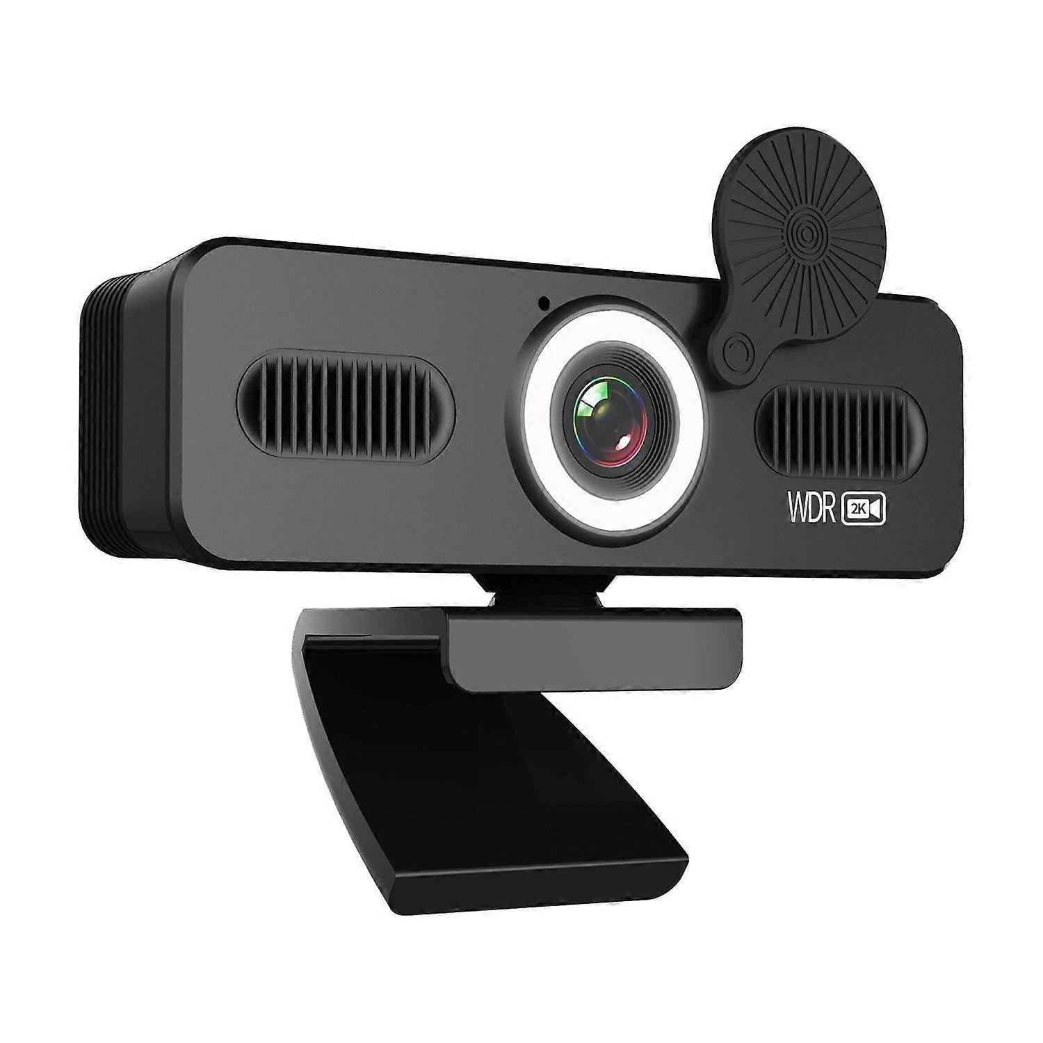 HD 120-degree Wide Angle USB Computer Webcam with Microphone with Fill-in Light Free Drive