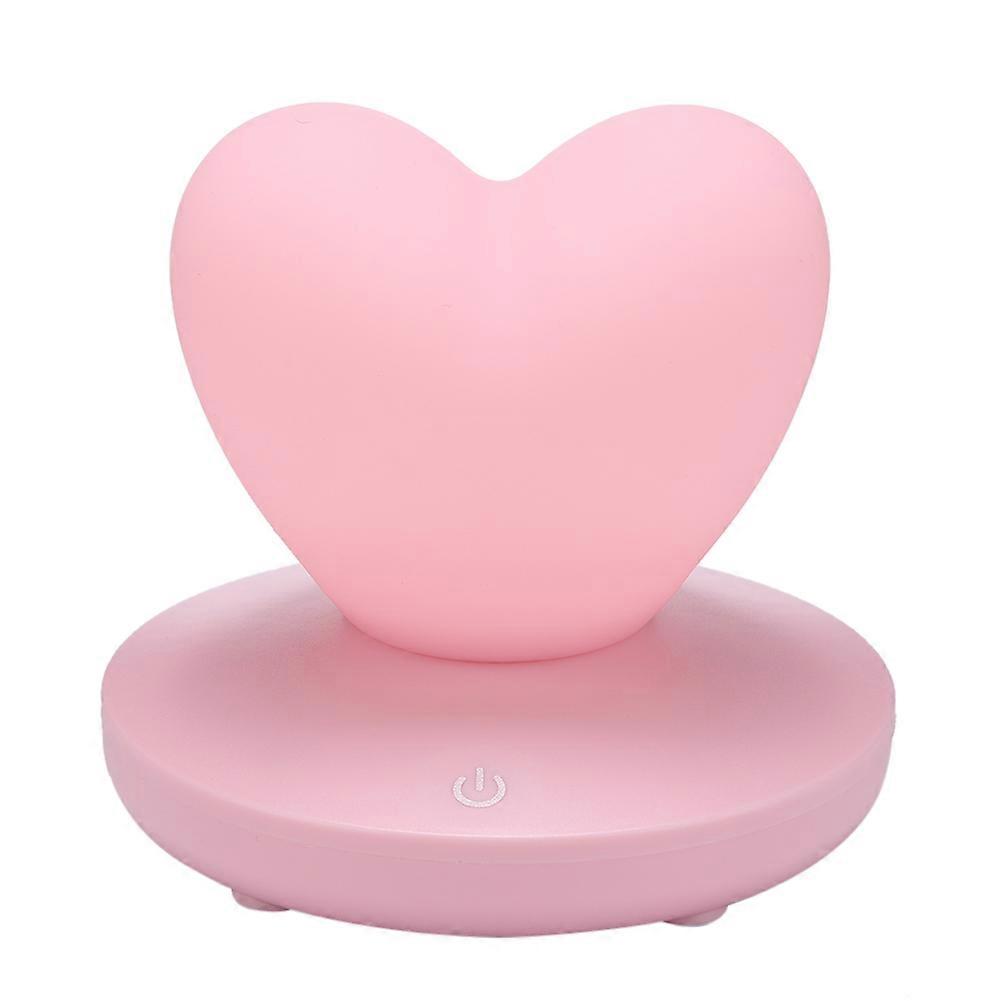 Cute Heart Shape LED Night Light with USB Charging and Touch Control, Soft Warm Glow for Bedroom Decor, 5.5 Inches