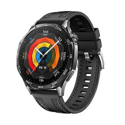 For Huawei Watch GT 5 Pro 46mm Hybrid Nylon Silicone Watch Band