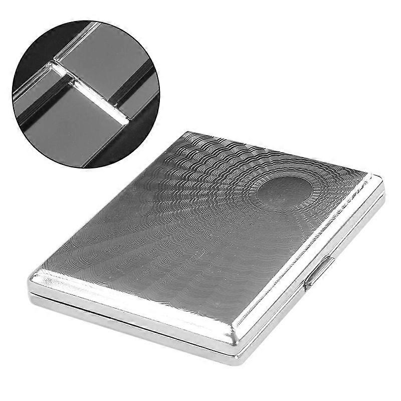 18 Pcs Metal Business Cigarette Box Creative Personality Men's Cigarette Holder Portable Creative Carved Anti-Pressure Cigarette Box