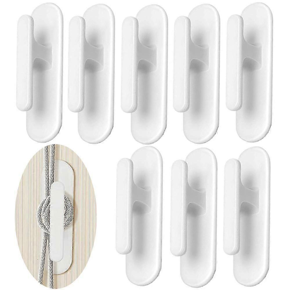8PCS Blind Cord Hook Self Adhesive, Glued to the Wall Venetian Blind String Holder, Self Adhesive Hooks for Door Blind, White Adhesive Blind Cord Hook