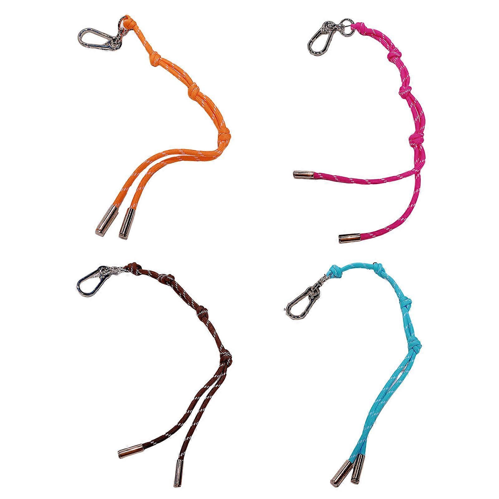 Pack of 4 Handmade Key Holder Key Accessory Convenient Hand Woven Lanyard Keyrings Suitable for Various Occasion