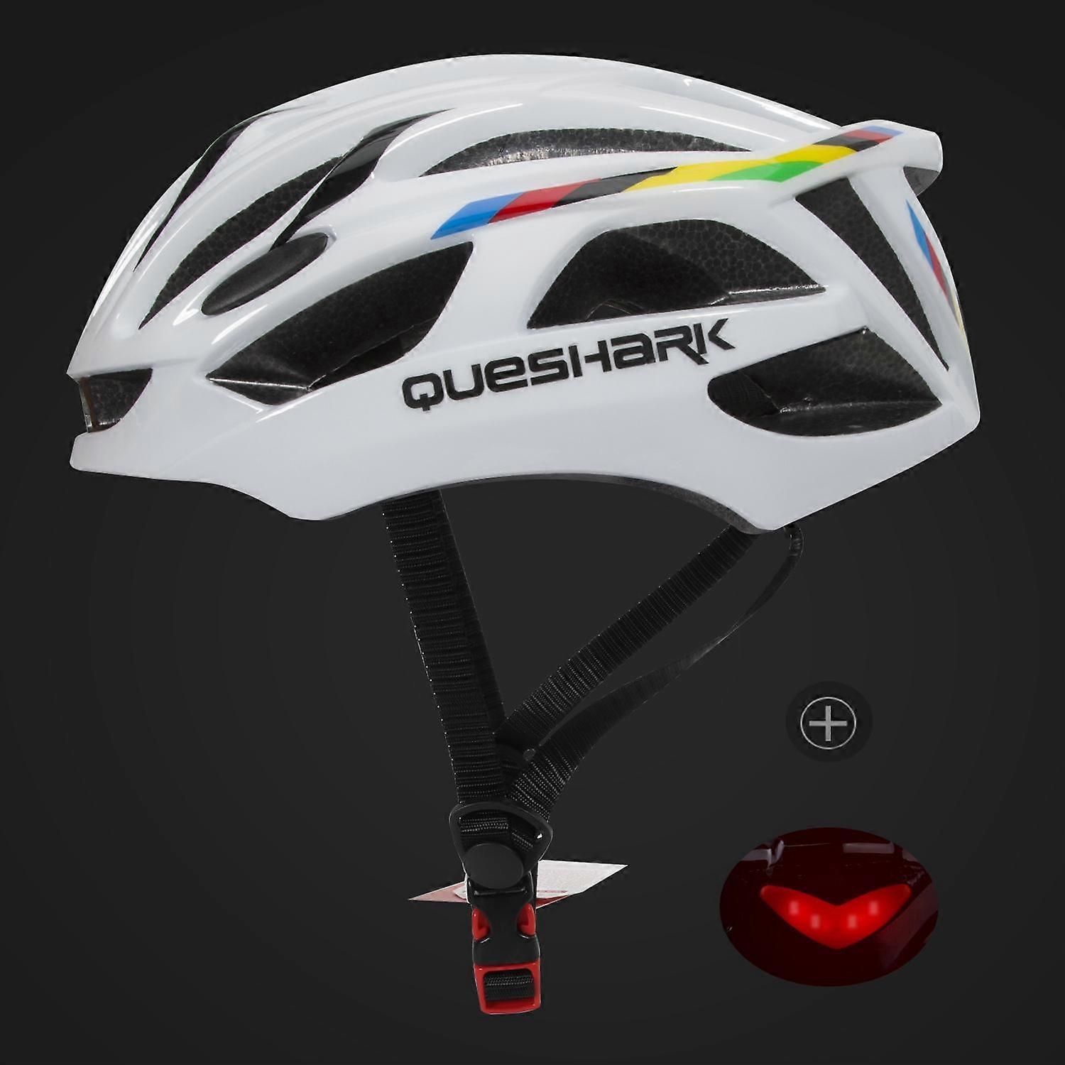 Queshark Led Cycling Helmet Men Women Ultralight Bicycle Helmet with Taillight MTB Road Bike Motorcycle Safety Cap