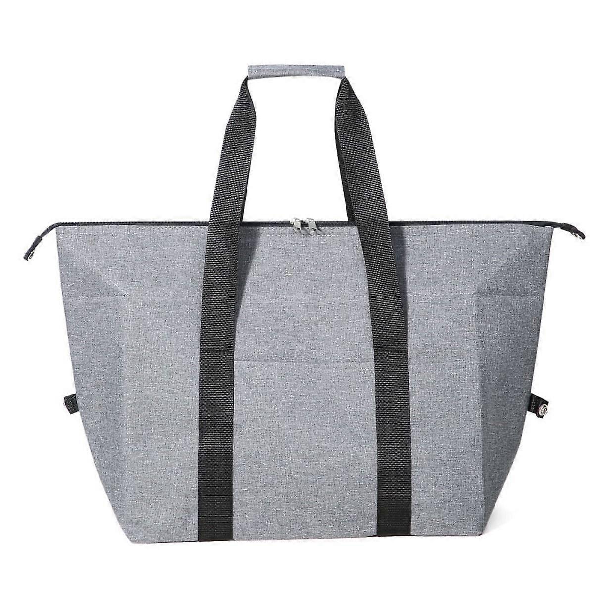 9 Qt Soft-Sided Cooler Bag with Zippered Top, Gray