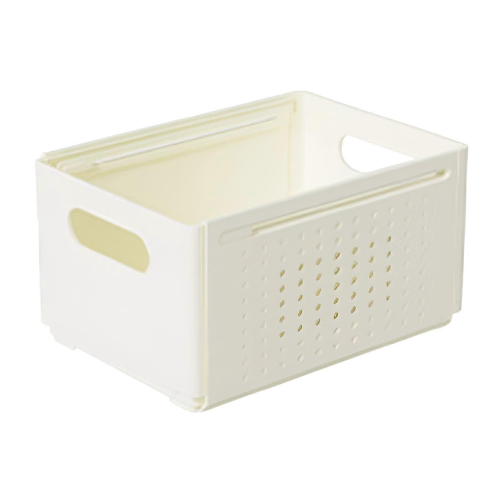 Retractable Drawer Storage Box with Handles Sturdy Organization Multipurpose
