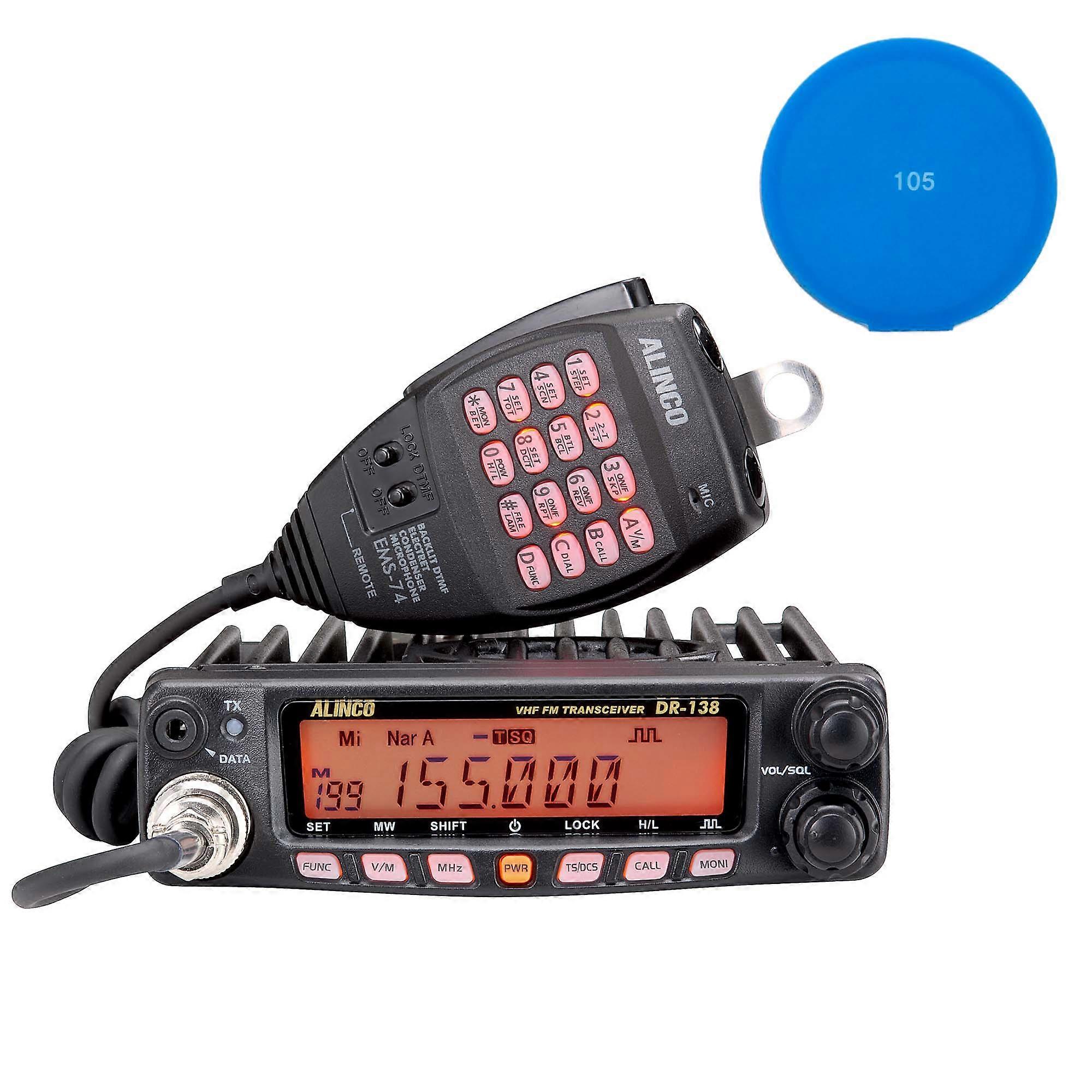 Kit VHF PNI Alinco DR-138HE 144-146MHz ραδιοφωνικός σταθμός, 200 κανάλια, DMTF, 12V + Δώρο Sticky Pad Μπλε