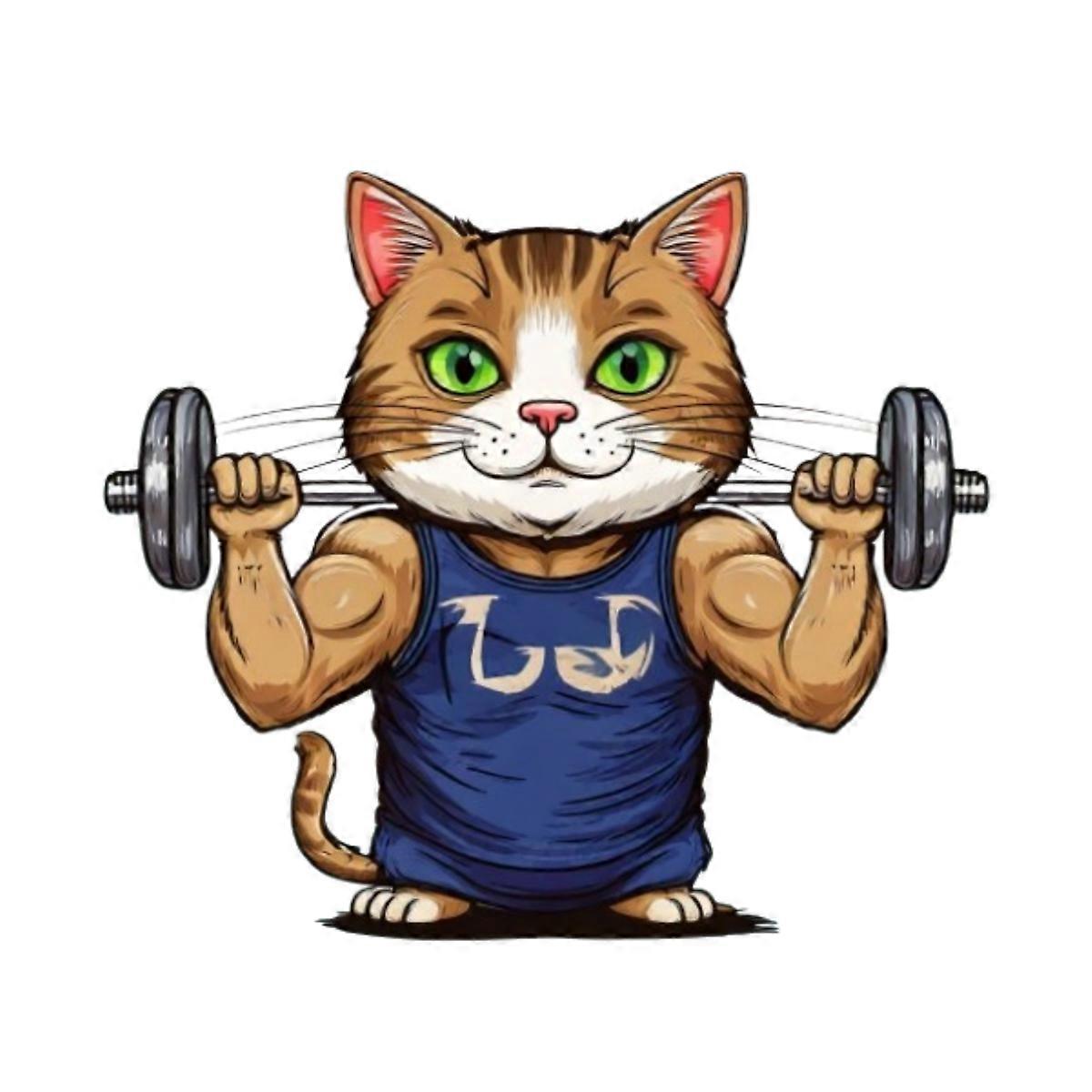 Iron-on patch Pumping Cat