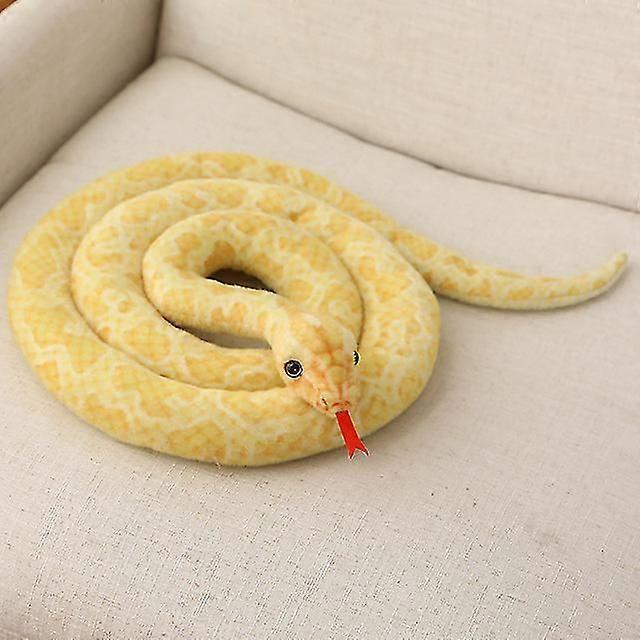 1pc 200cm/300cm Giant Snakes Plush Toy Simulation Long Golden Python Stuffed Snake Plushie Children Boys Gift Home Decoration