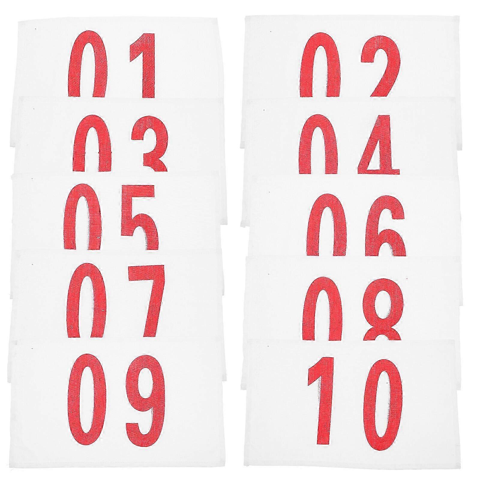10 Sheets of Running Bib Replacement Polyester Cotton Race Bibs Race Bibs Portable Number Bibs