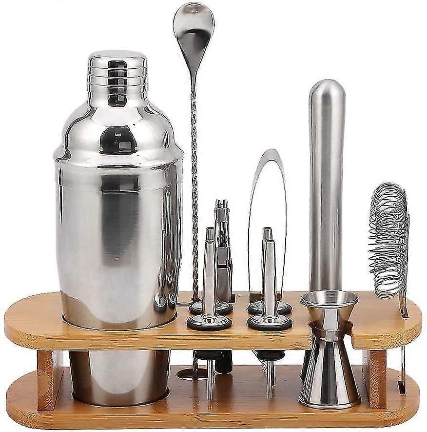 Bartender Kit Cocktail Shaker Set,stainless Steel Bar Tool Set 10 Pcs