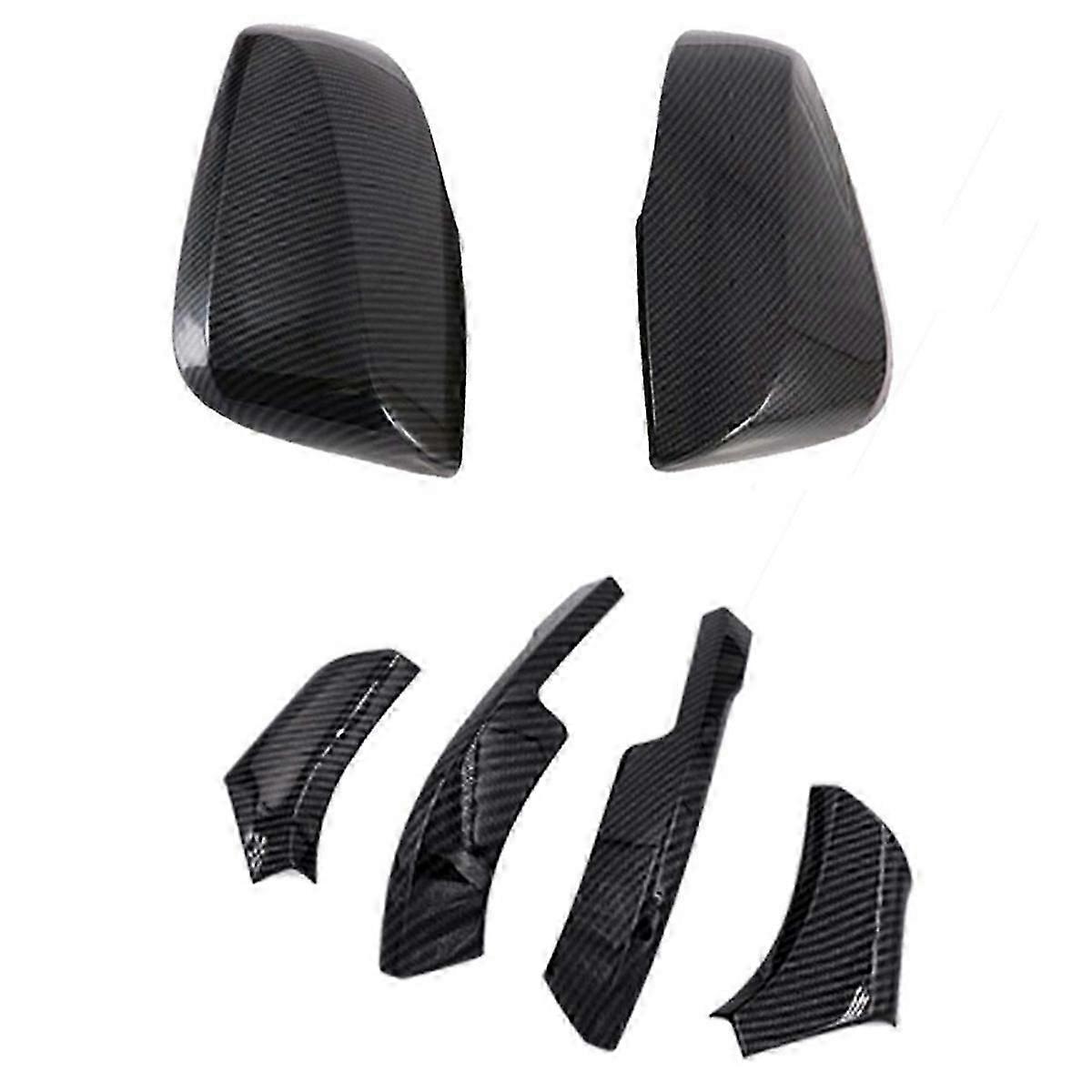 Rear View Mirror Side Molding Cover Trim for 2019-2023 Exterior Accessories Carbon Fiber Style