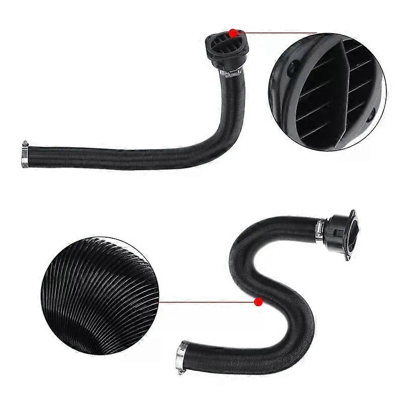 Heater Duct Pipe & Air Vent Kit – 42mm Extendable Hose (32-80cm) With 4 Vents & Clips, For 2KW Diesel Air Heaters, Anti-Shock & Flame Resistant